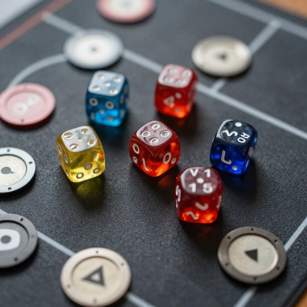 Contadores de vidrio en colores variados