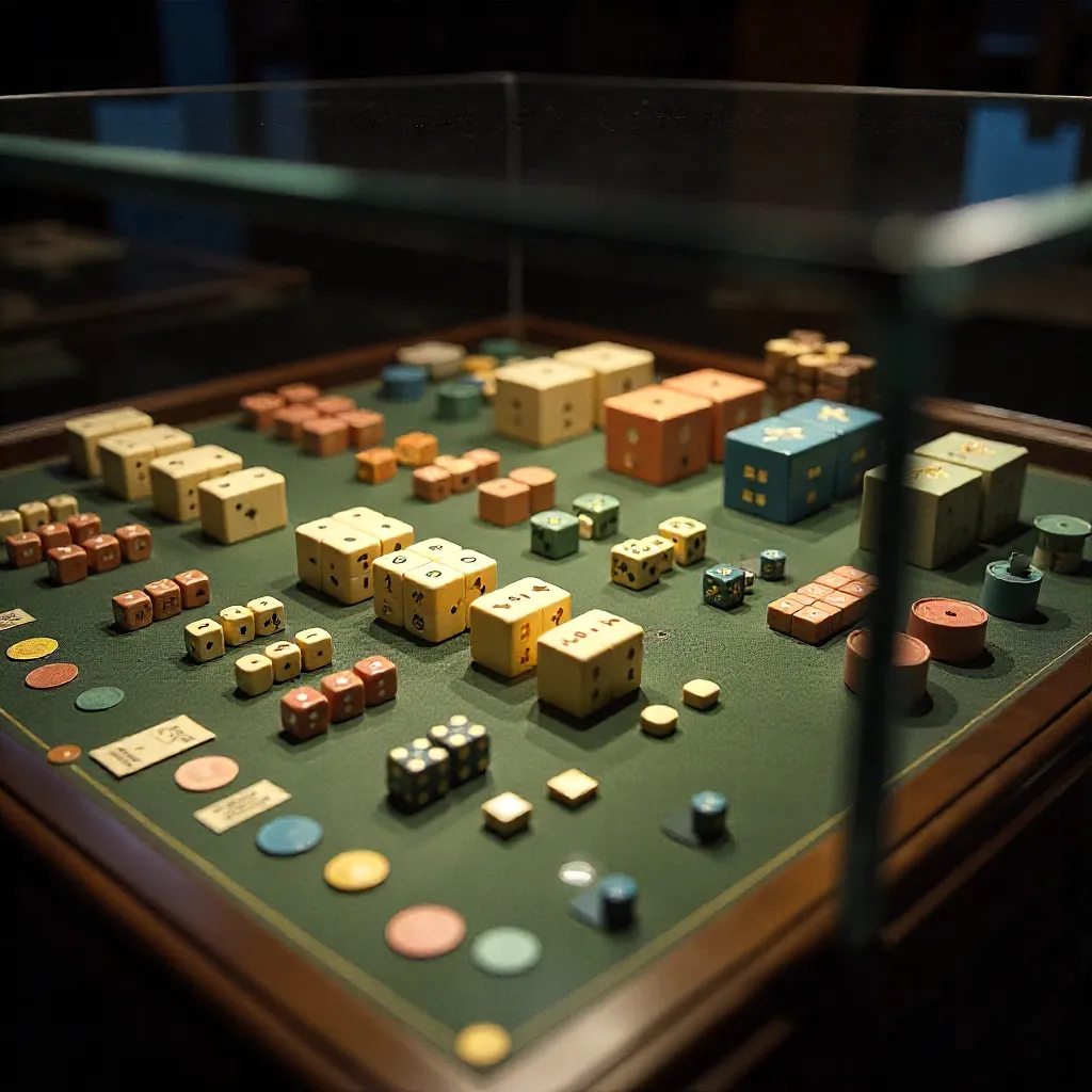 Accesorios de juego de mesa organizados